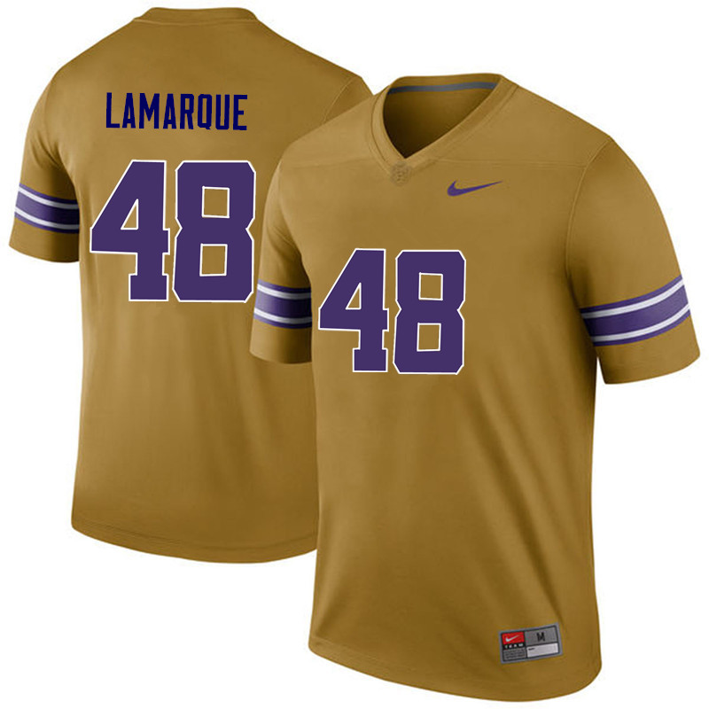 Men LSU Tigers #48 Ronnie Lamarque College Football Jerseys Game-Legend
